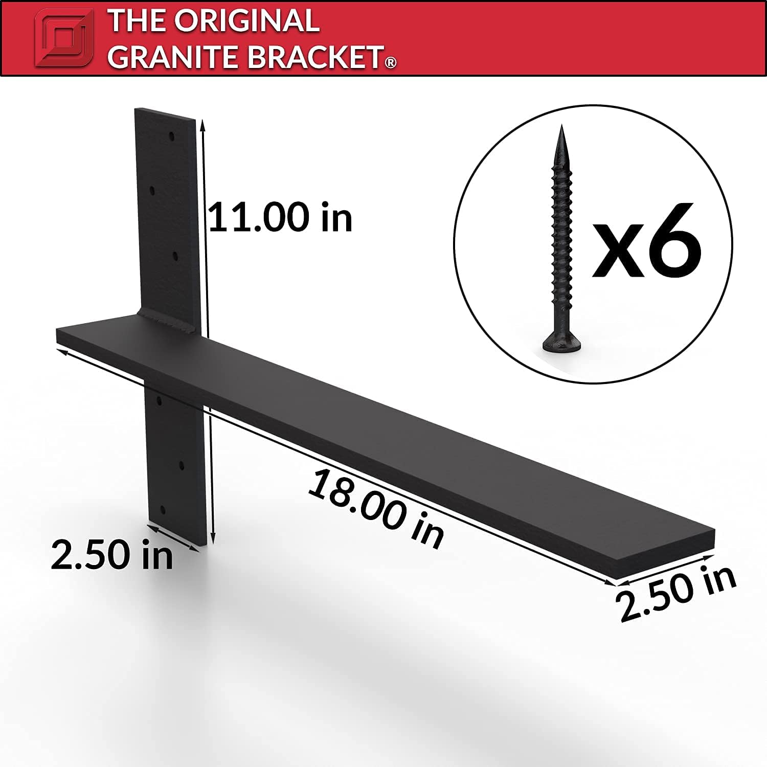 Soporte de estante colgante sin acero resistente, 1 unidad, 18 pulgadas universal, proyectos de bricolaje, fabricado con acero americano por The