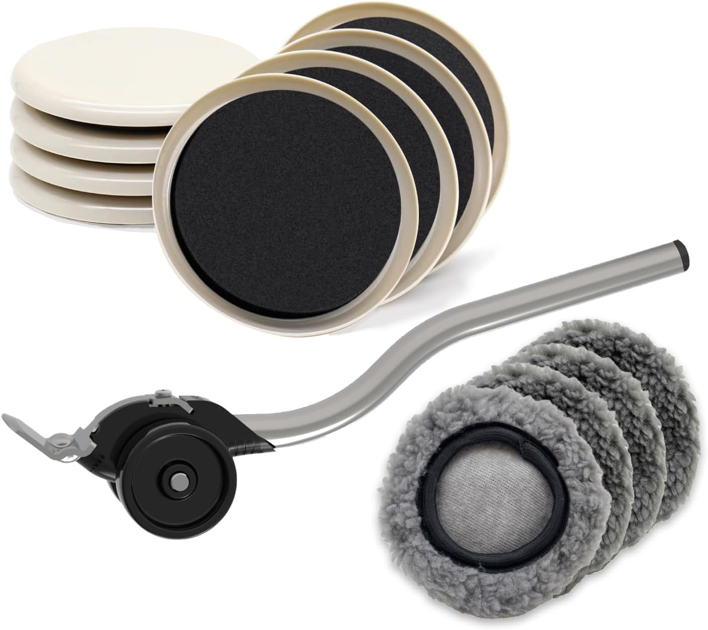 Kit de movimiento deslizante para muebles para superficies alfombradas y duros, mueve muebles pesados rápida y fácilmente, sistema de movimiento 3