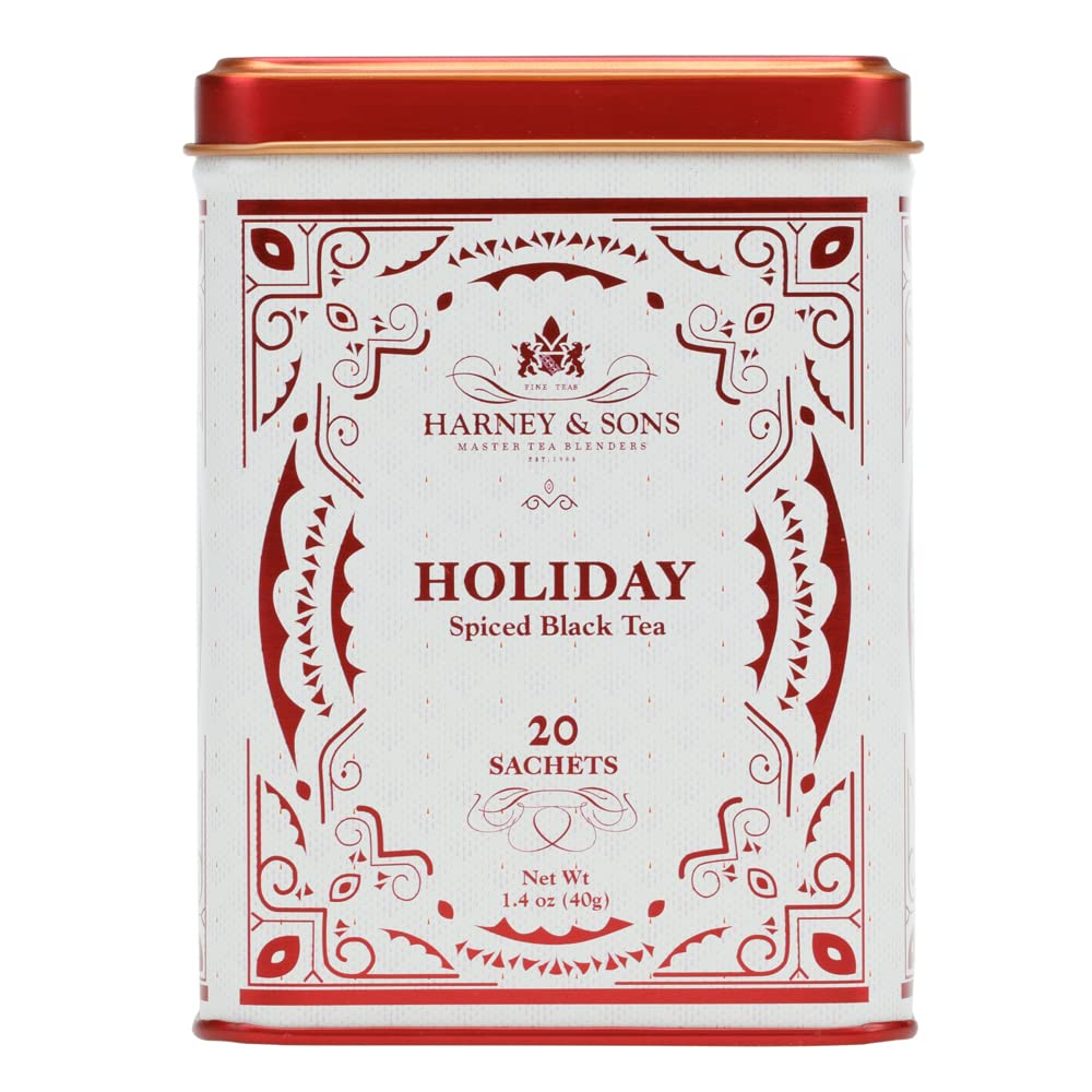 Harney & Sons Holiday Tea, lata de bolsita de 20 ct