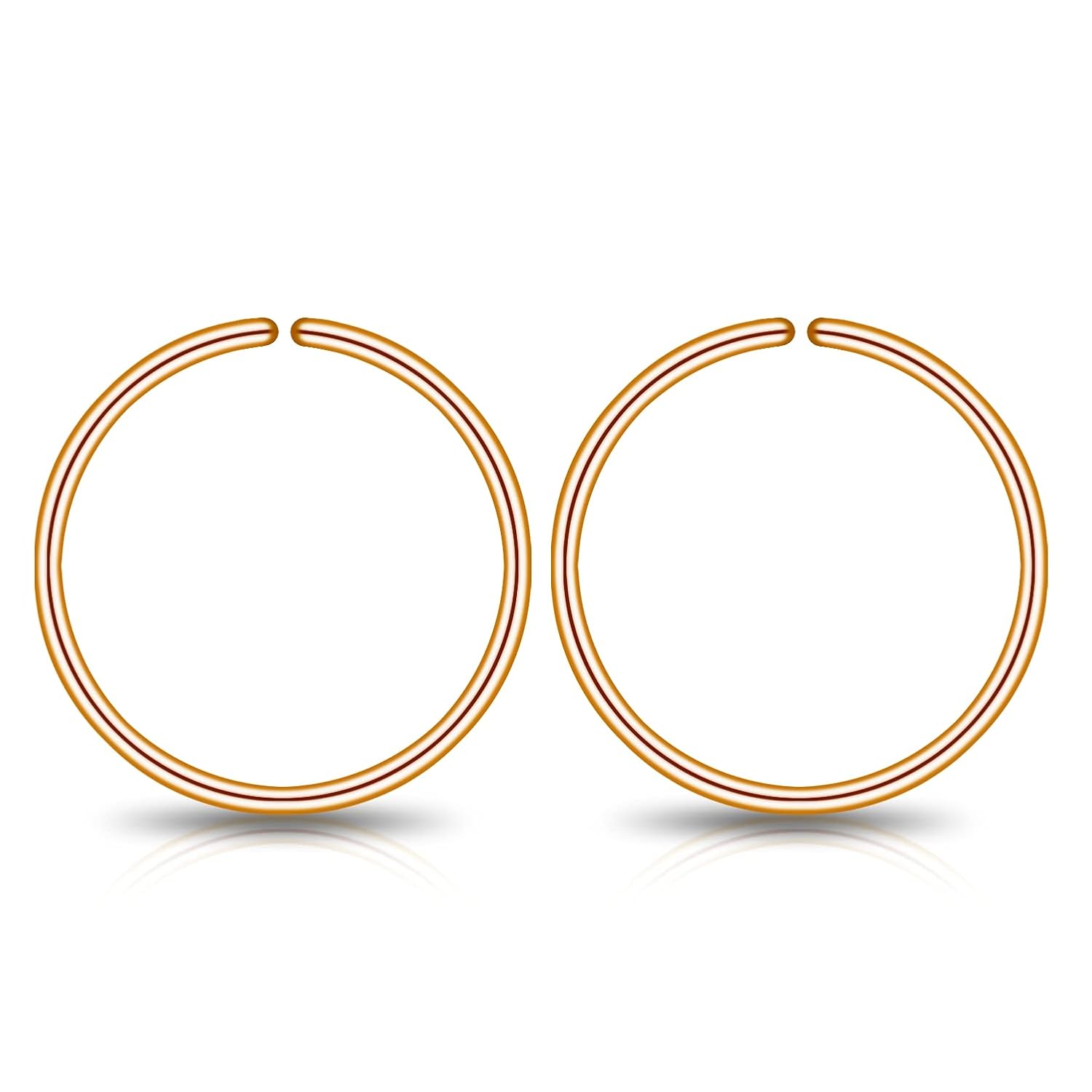 7mm Small 14k Rose Gold filled Hoop Earrings for Women Cartilage Helix Tragus