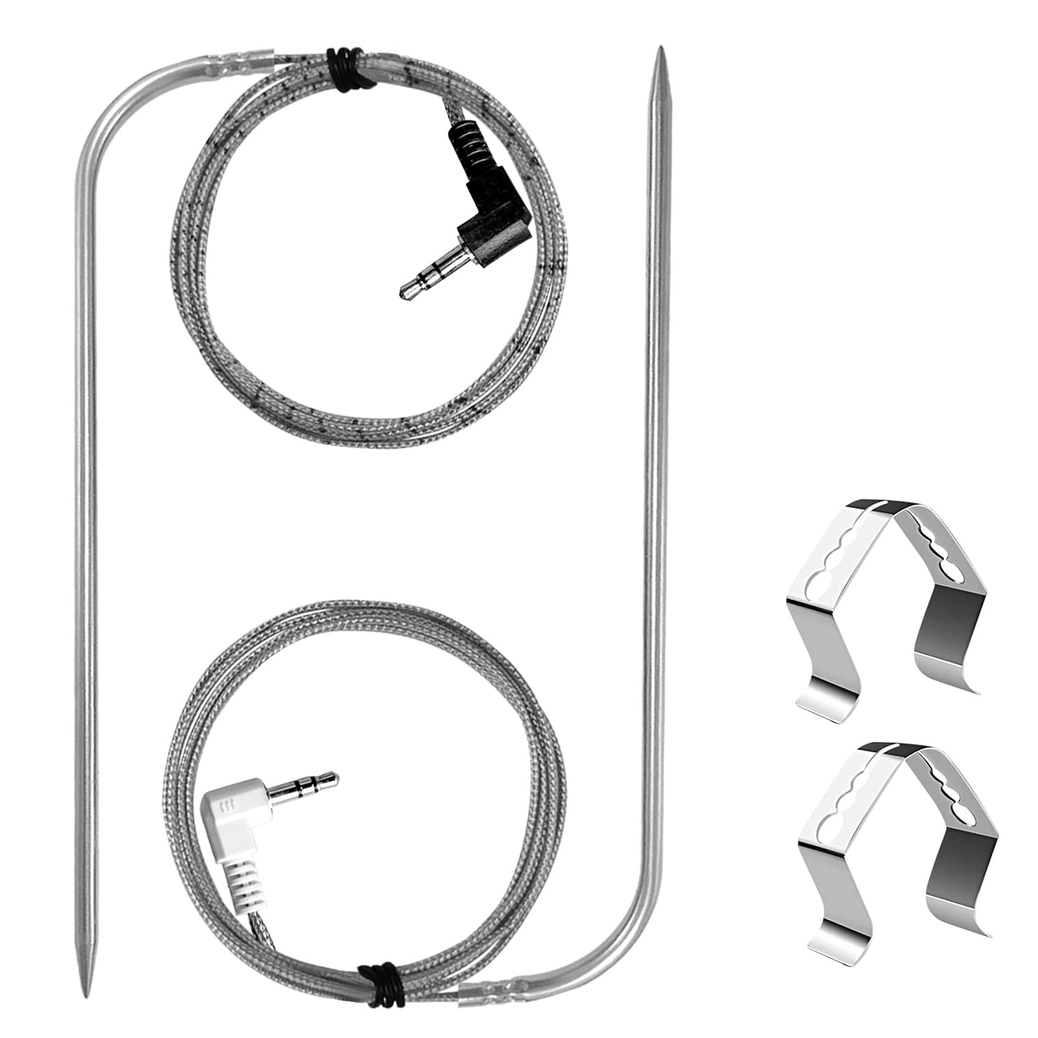 Repuesto para parrillas Traeger de sonda de carne y piezas para ahumadores de pellets, compatible con parrillas Traeger, 2 sondas de temperatura