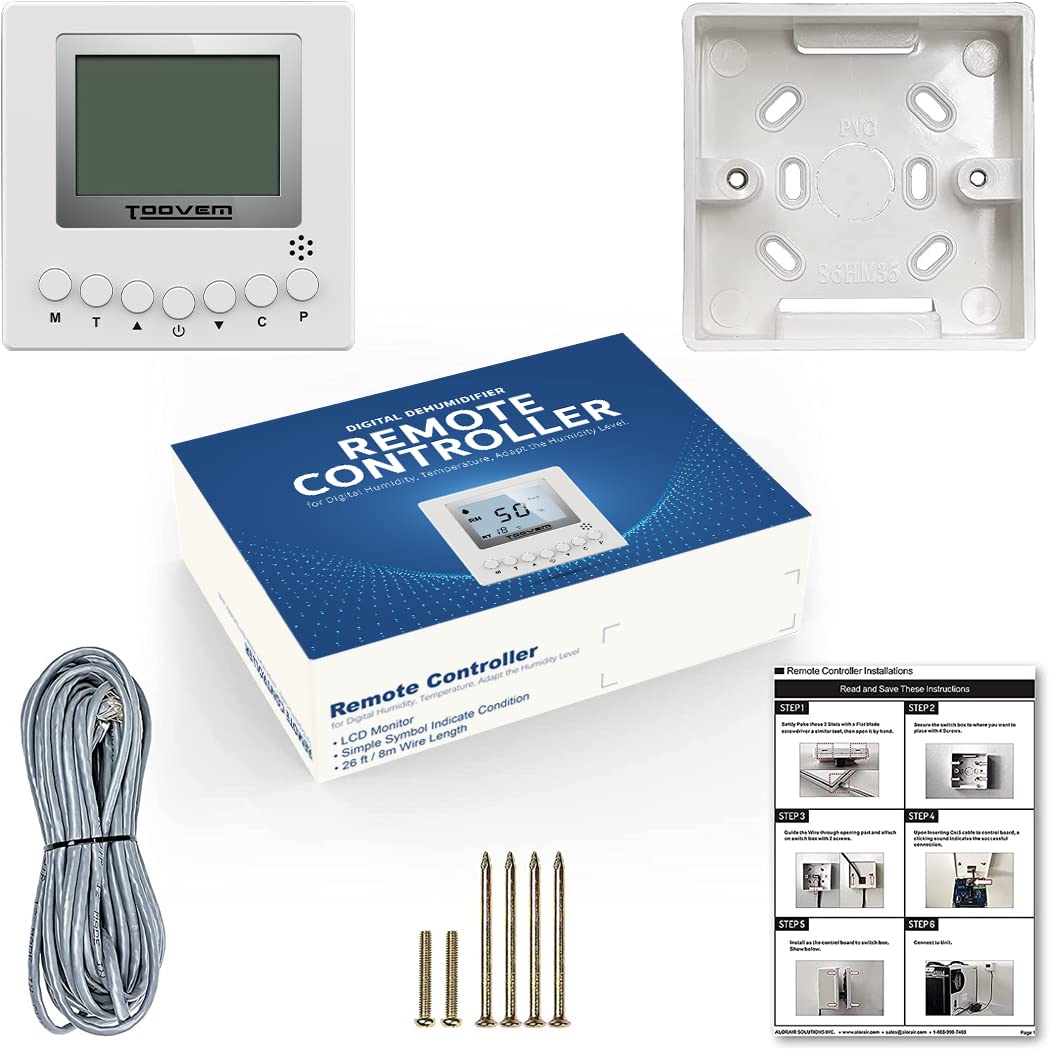 TooVem – Control remoto para humedad digital, temperatura, adapta el nivel de humedad, para deshumidificador de espacio de rastreo de sótano