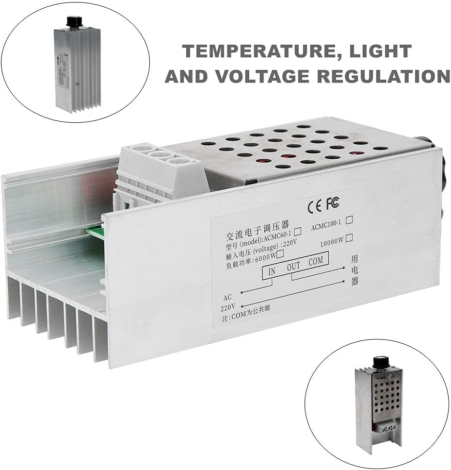 SCR Regulador de Voltaje 10000W Ultra High PowerSpeed Controlador Dimmer Termostato AC 110V 220V Regulador de voltaje Controlador de temperatura de