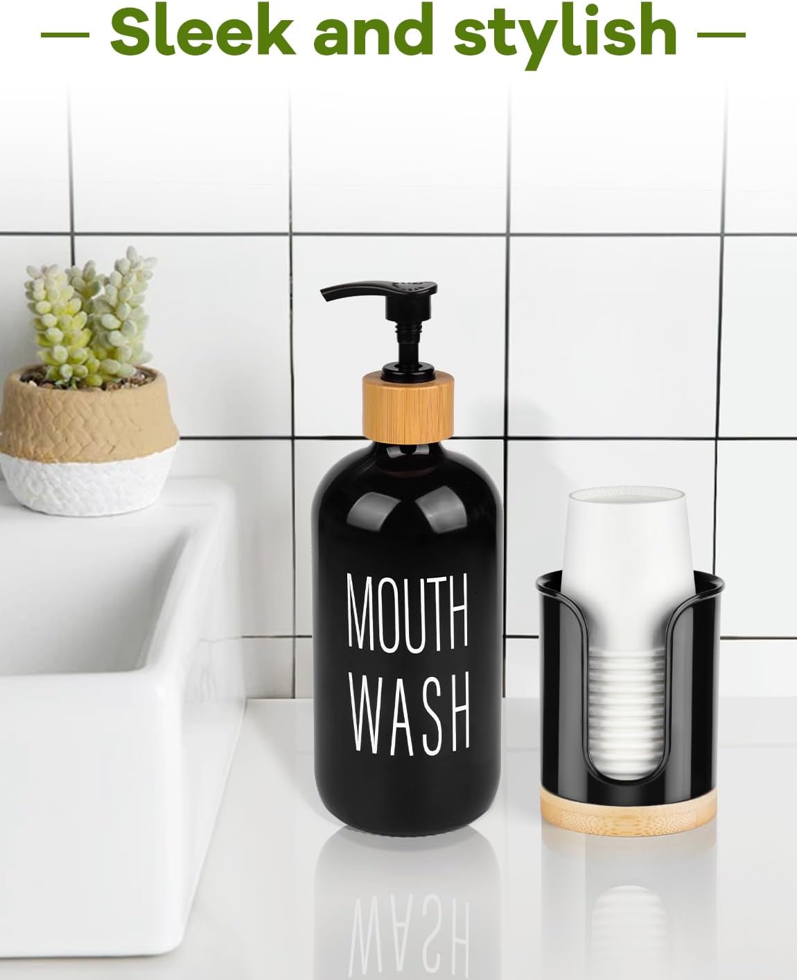 Portavasos de baño  Dispensador de tazas pequeñas para vasos de baño Dixie de 3 onzas, dispensador de tazas de enjuague bucal de 3 4 onzas  PCbambú,