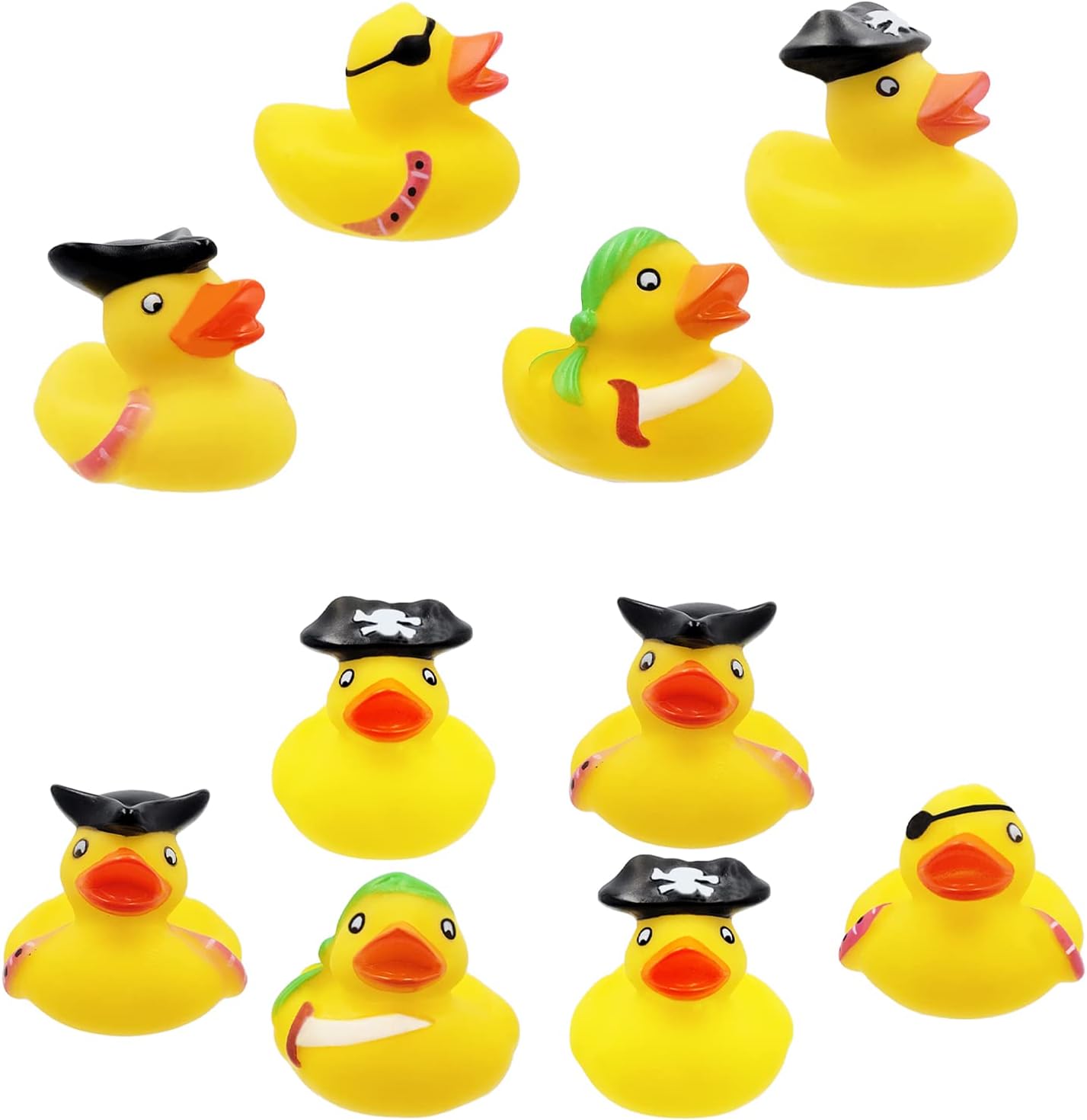 Patos de juguete de pato de goma pirata de San Patricio para niños, proyectos de cumpleaños de baño, regalos para baby showers, aula, verano, playa