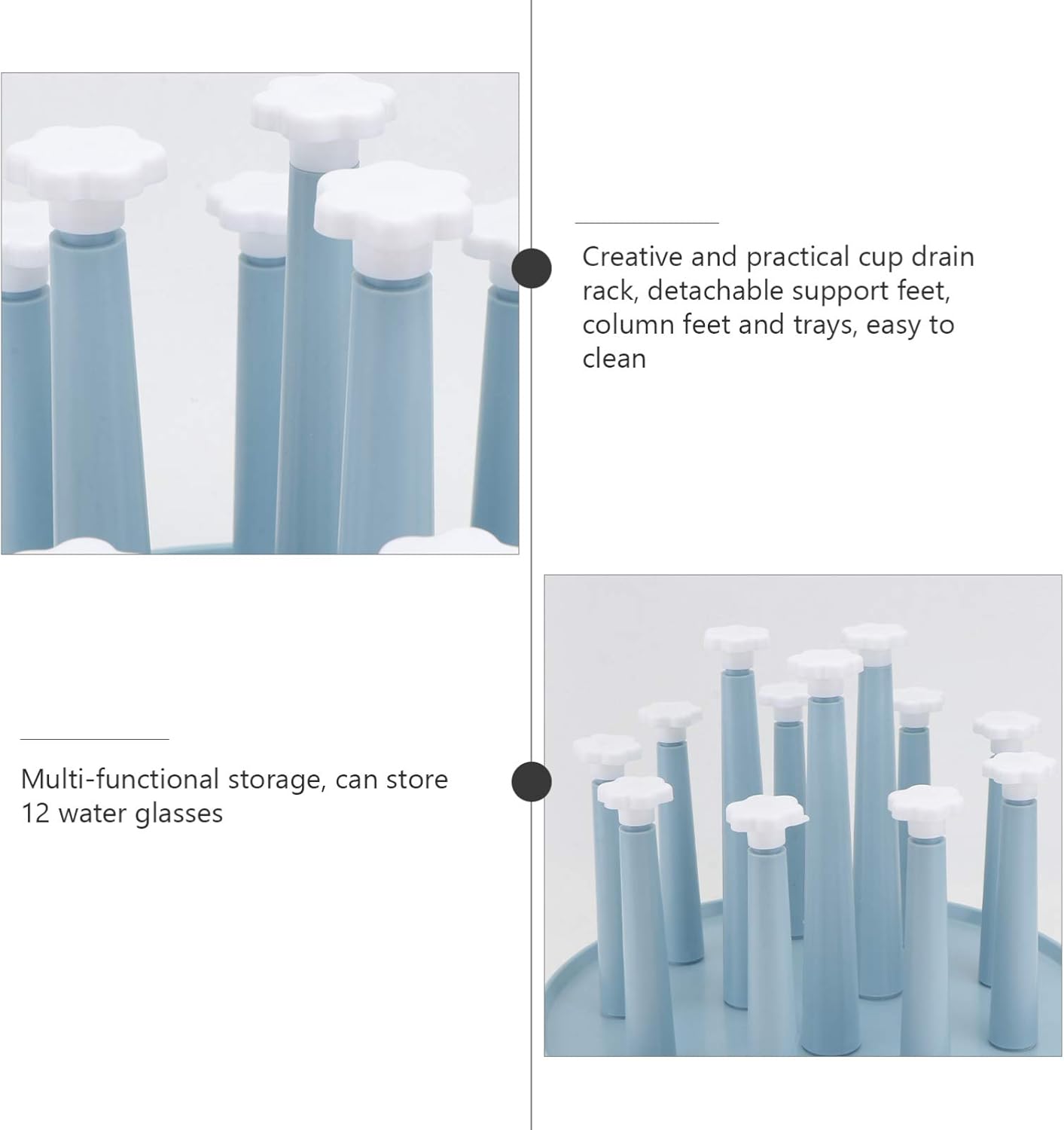 Alipis Botellas de agua de vidrio Botella de agua de vidrio Taza Taza Taza de vidrio Estante de secado Secador de vidrio para beber Secador de