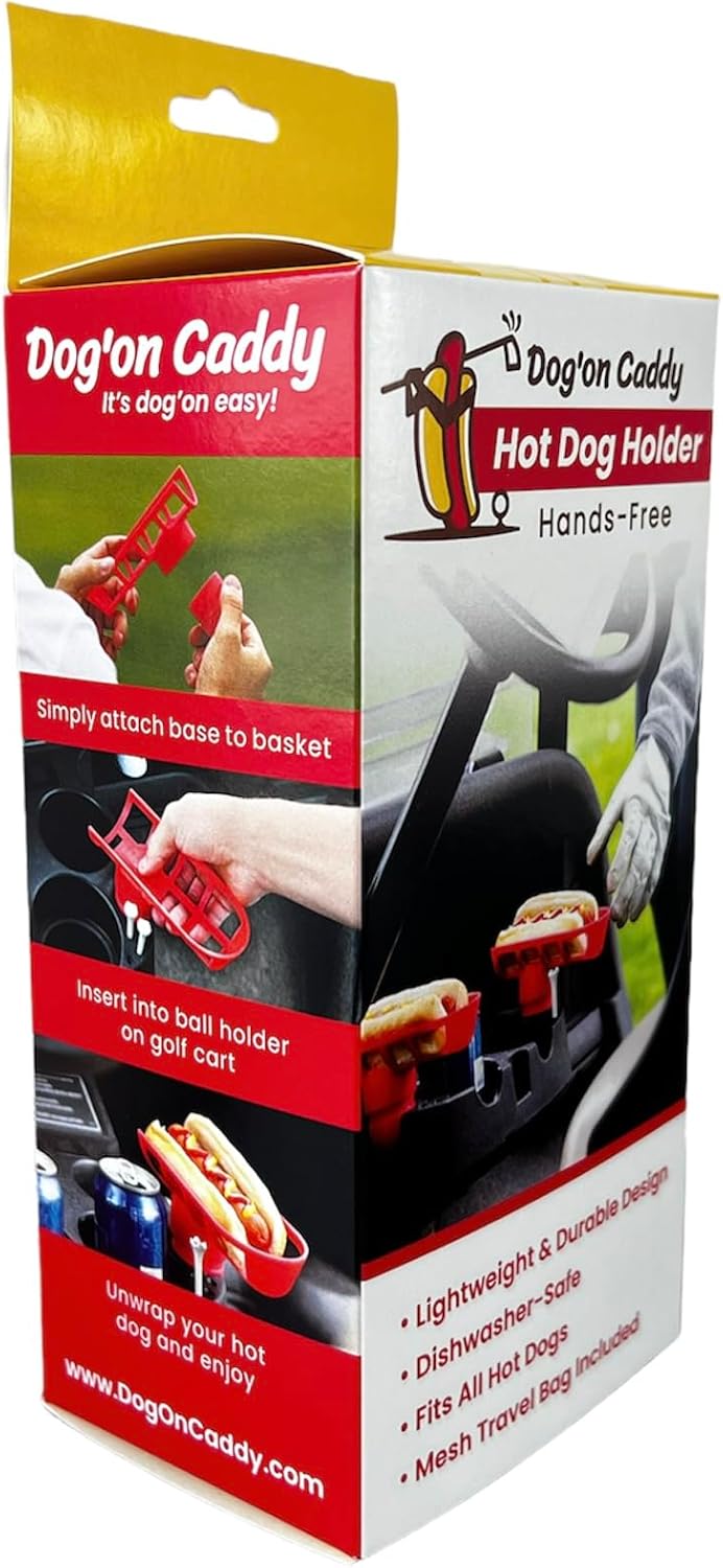Dog’on Caddy – Soporte para carrito de golf para perros calientes  Regalos de torneo de golf  Regalo único de golf  Regalos de golf de menos de $15