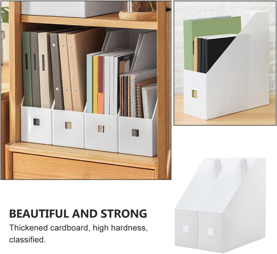 2 unids archivos artículos artículos artículos de escritorio Ranuras de documentos vertical titulares estante de escritorio organizador de libros