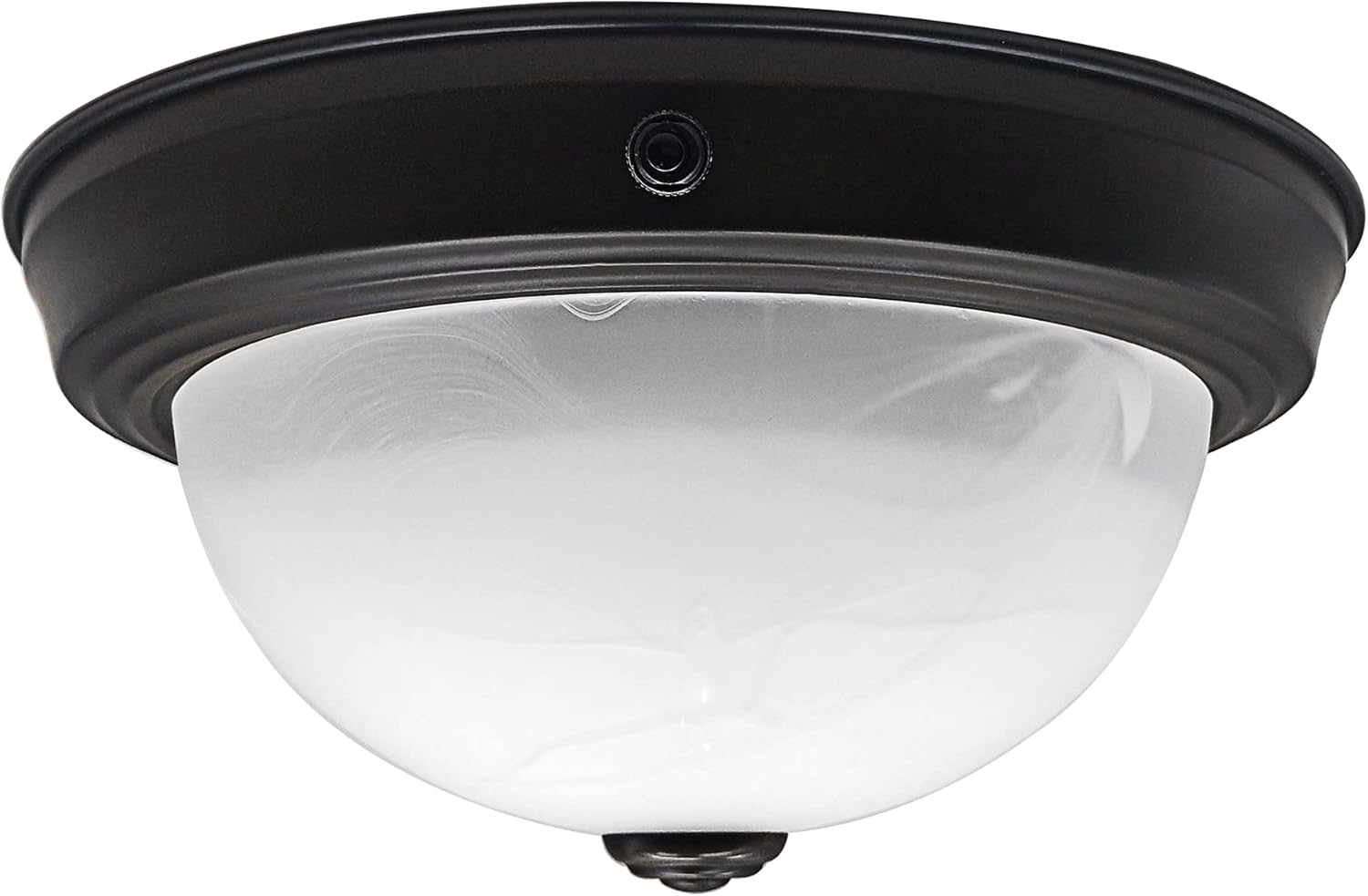 Facon Lámpara de techo LED de 10 pulgadas con interruptor, forma de cristal de alabastro, lámpara decorativa de 12 V RV Dinette, luz interior de 12