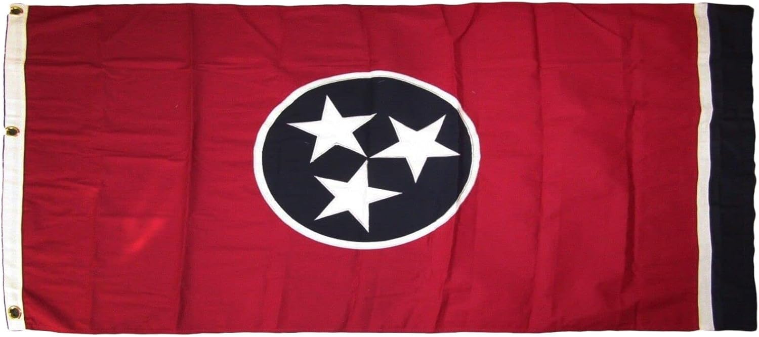 Premium 5×9 ft Embroidered State of Tennessee TN States Cotton Casket HUGE Flag