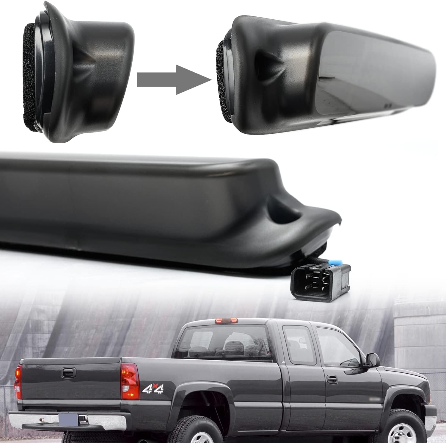 Tercera luz de freno LED de repuesto para Chevy Silverado GMC Sierra 1500 2500 1999-2006 Pickup Trucks Red LED 3rd Brake Center Lámpara de parada de