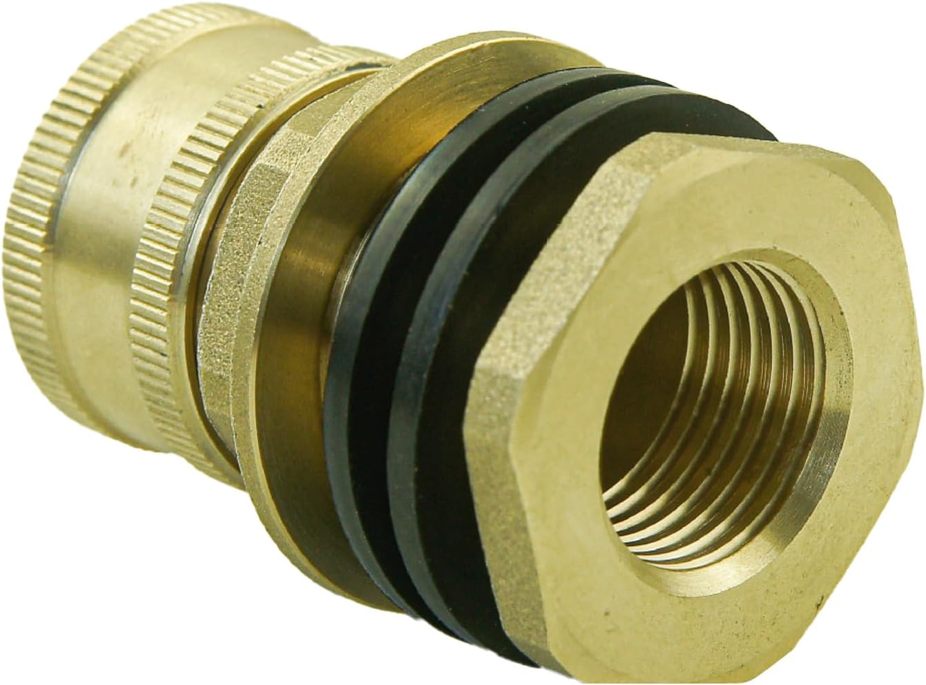 Pack Of 3 Brass Bulkhead Fitting For Water Tanks And More Leak Proof Female To 34″ GHT Male Connector Water Tanks Connector Brass Material