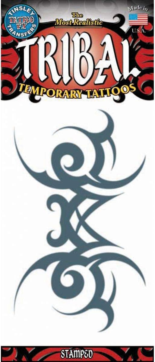 Tinsley Transfers Sello Tribal Temporal FX Tatuaje, Negro