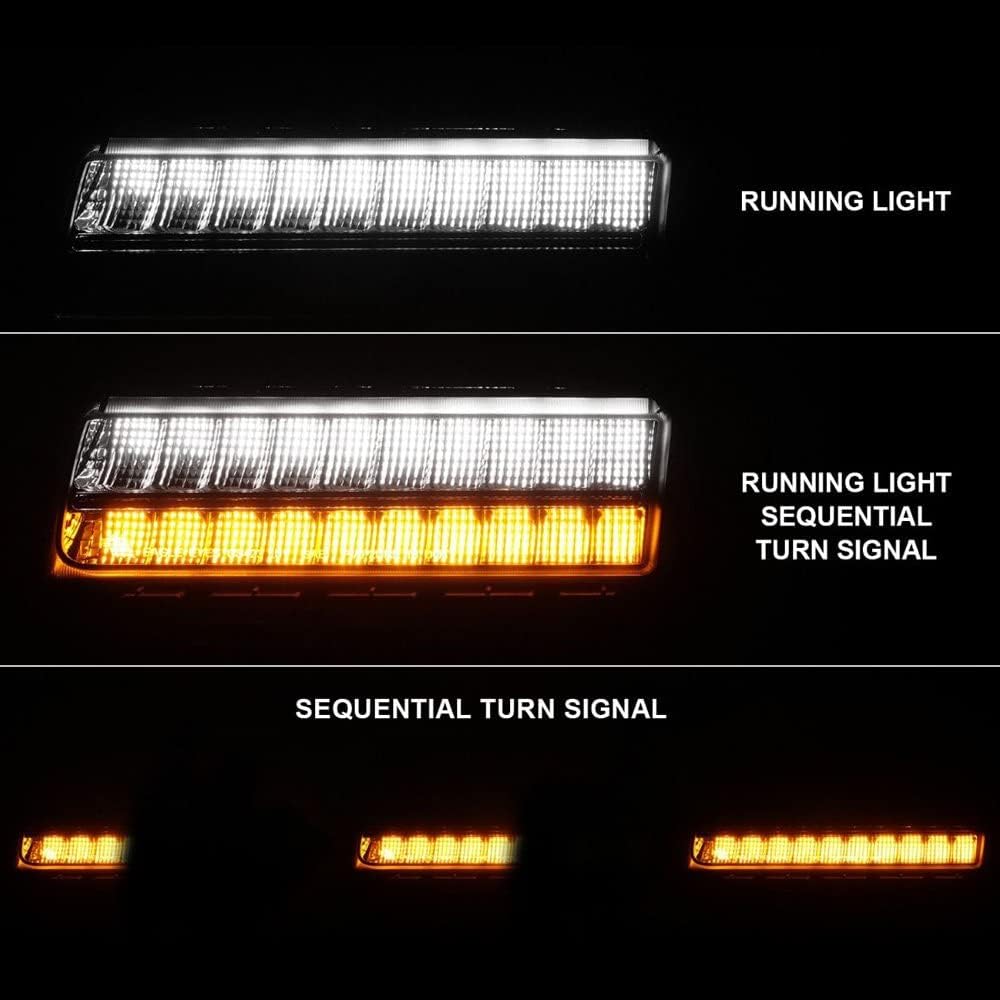 ANZO (511088) Wrangler 18-21Gladiator 20+ luces LED de marcador lateral humo con señal secuencial