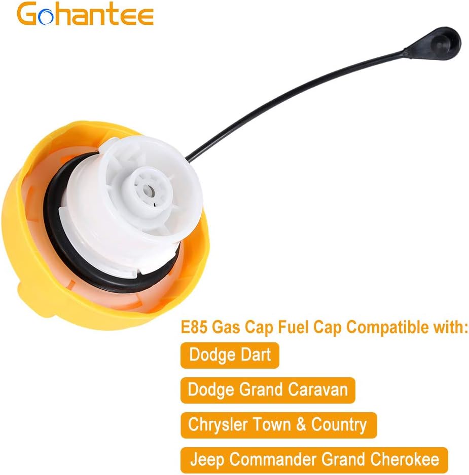 Tapa de gasolina E85 52030380AB Reemplazo 52030380AA Compatible con Chrysler Town & Country 2008-2016 Jeep Commander Grand Cherokee 2008-2019 Dodge