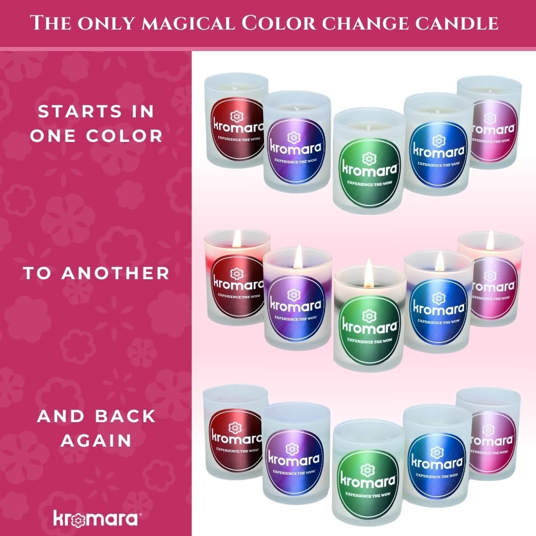 Velas que cambian de color, velas votivas perfumadas, juego de regalo de velas de aromaterapia, velas de lujo, paquete de 5