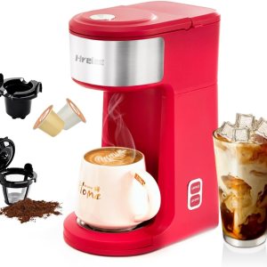Cafetera de una sola porción, cafetera de taza 2 en 1 K para cápsulas y café molido, cafetera pequeña de una taza con función de autolimpieza, Cafetera de una sola porción, cafetera de taza 2 en 1 K para cápsulas y café molido, cafetera pequeña de una taza con función de autolimpieza,