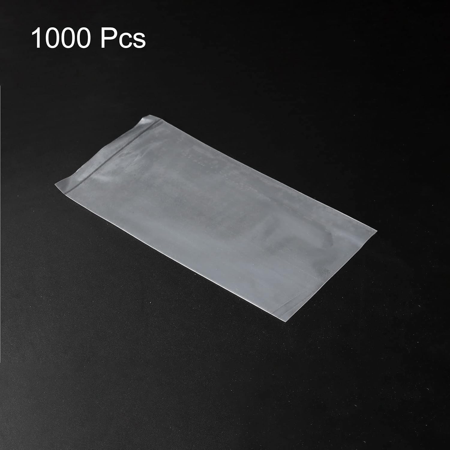 PATIKIL Bolsas de polietileno abiertas planas transparentes de plástico PE de 2 mil 3 x 7 pulgadas para hardware, coleccionables, joyas, tarjetas,