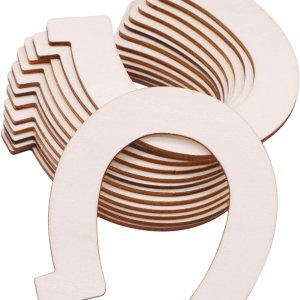 VERNUOS 36 piezas de recortes de herradura de madera sin terminar para manualidades, bodas, fiestas y cumpleaños VERNUOS 36 piezas de recortes de herradura de madera sin terminar para manualidades, bodas, fiestas y cumpleaños