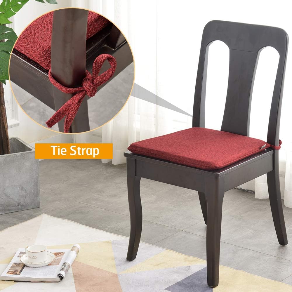 BALCONY&FALCON – Cojín antideslizante para silla de asiento trasero, 16 x 16 pulgadas, funda de cojín para oficina, comedor, cocina, soporte,