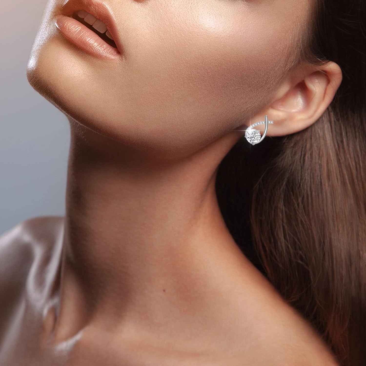 Aretes de cola de tuerca de regalo para mujeres, aretes con forma de lágrima, aretes de cola de pez Simplicitys, aretes de lazo