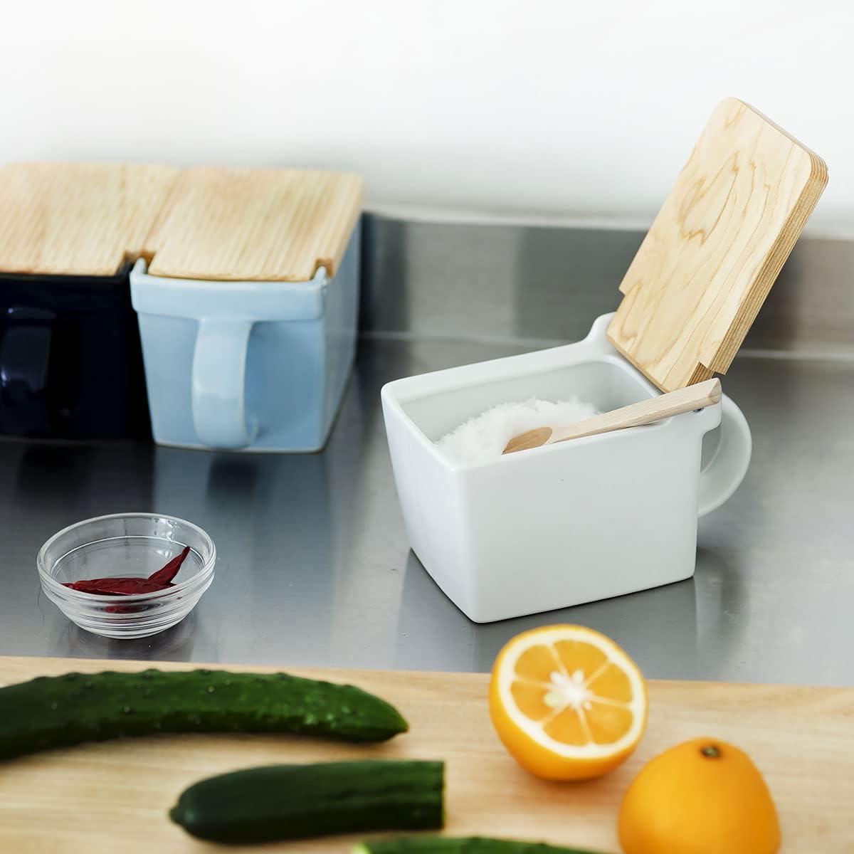 ZERO JAPAN BEE HOUSE SALTBOX 16 oz (blanco)