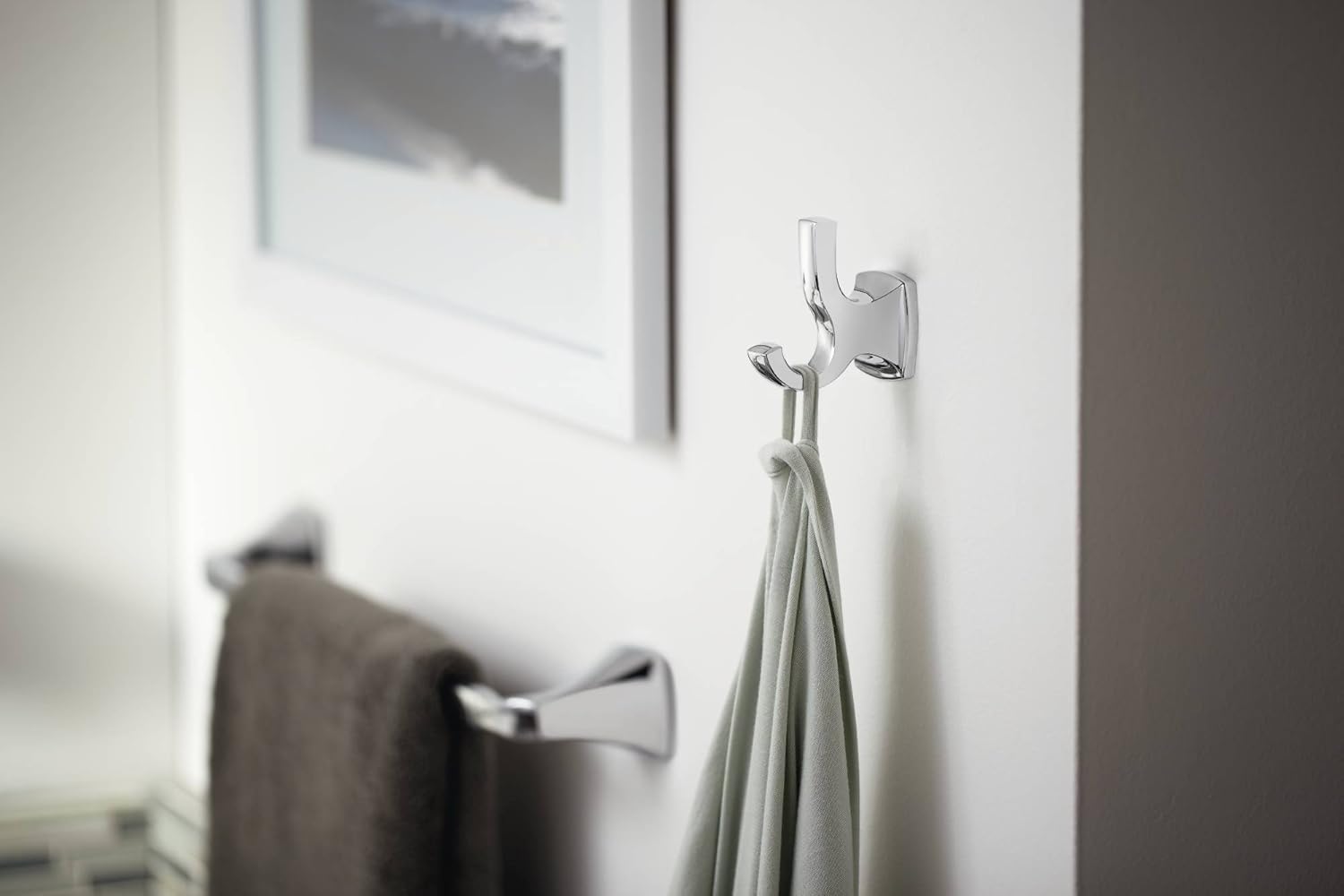Moen YB5103CH Voss – Gancho doble para bata, cromado, 2 unidades