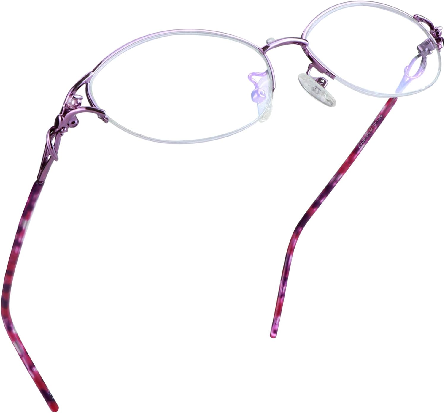 LifeArt Alloy Semi-Rimless Reading Glasses,Blue Light Blocking Glasses, Anti Eyestrain, Computer Gaming Glasses, TV Glasses for Women Men, Anti