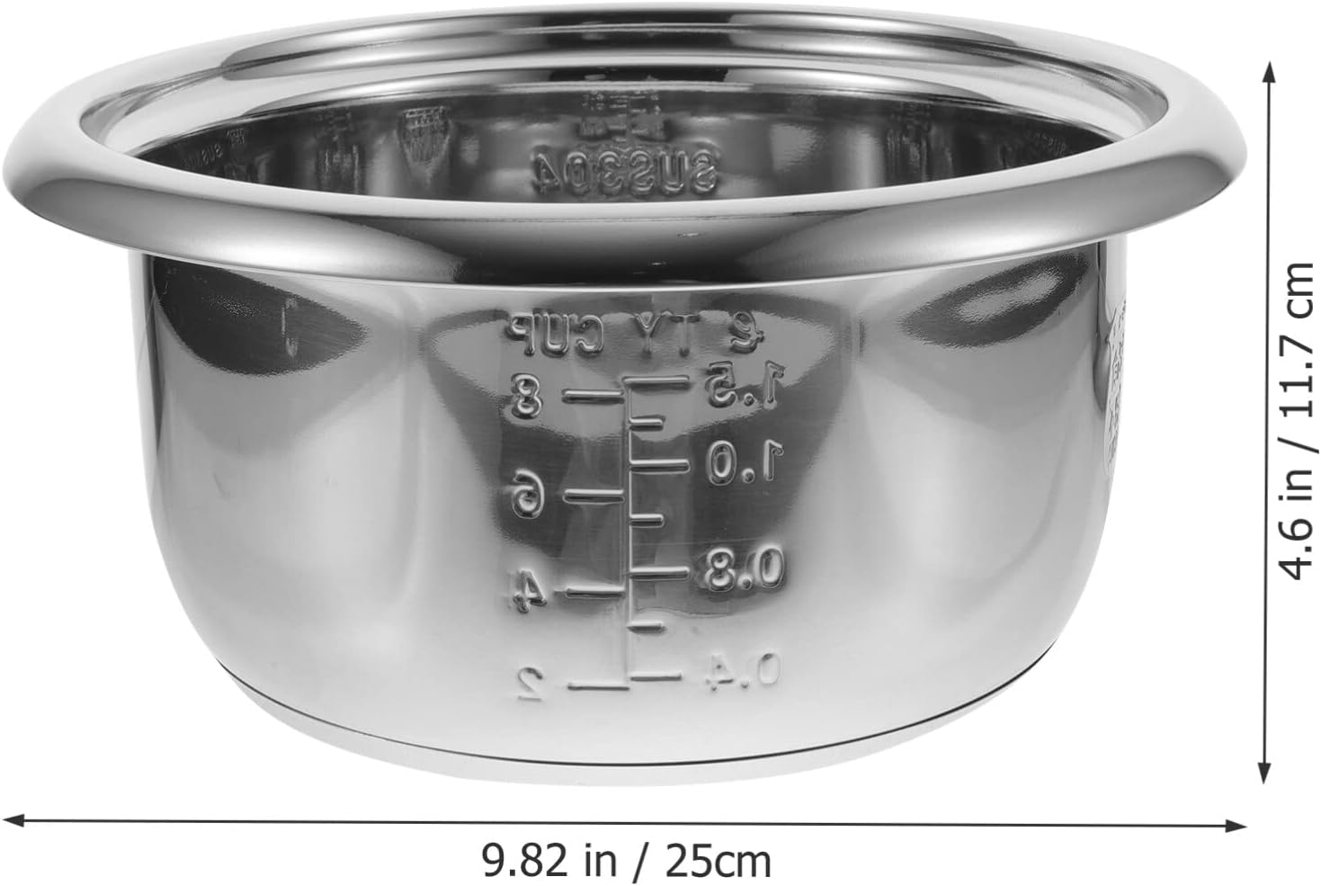 DOITOOL Olla de arrocera Liner Olla de arroz Reemplazo interno Olla de cocción Contenedor de cocina Olla interior Molde para pasteles Utensilios de