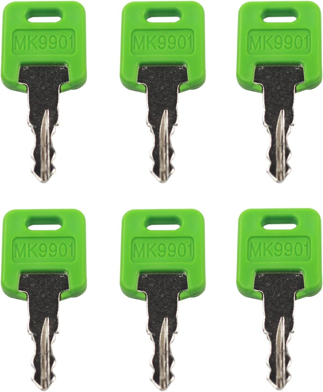 RV Key MK9901 6601 Juego de repuesto para llave de recreativo, paquete de 12, verde, bloqueo de teclado