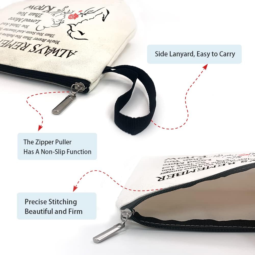 ZHANTUONE Bolsa de cosméticos Beauty Beast Story, You Are Braver Stronger Smarter Than You Think – Bolsa de cosméticos, regalos inspirados en