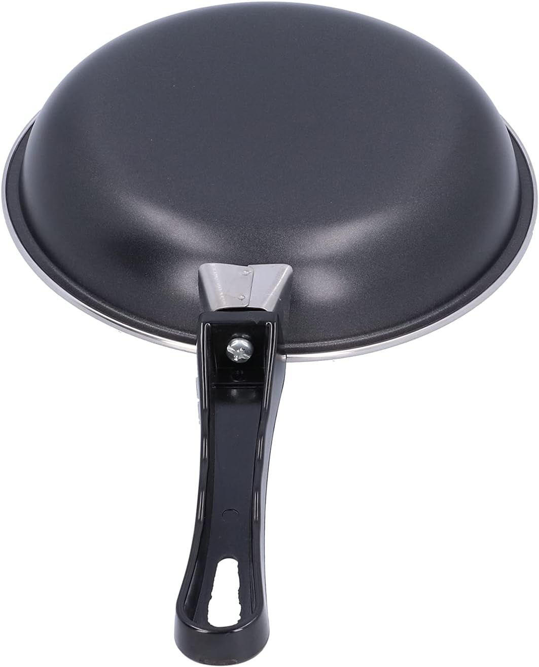 AUNMAS Sartén antiadherente, sartén MIni de acero inoxidable con pared gruesa, utensilios de cocina compatibles con todas las estufas, negro (11.8