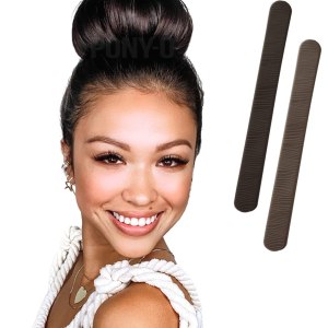 PONY-O BUN BARZ – Soporte para cola de caballo, paquete de 2 unidades, original patentado y sin daños, para hacer moños de cabello, accesorio PONY-O BUN BARZ – Soporte para cola de caballo, paquete de 2 unidades, original patentado y sin daños, para hacer moños de cabello, accesorio