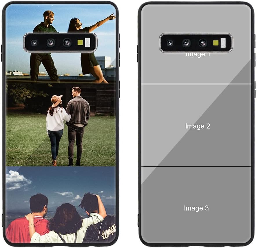 Funda personalizada para Samsung Galaxy S10, vidrio templado antiarañazos, a prueba de golpes, suave TPU con collage de fotos, diseño de imagen,