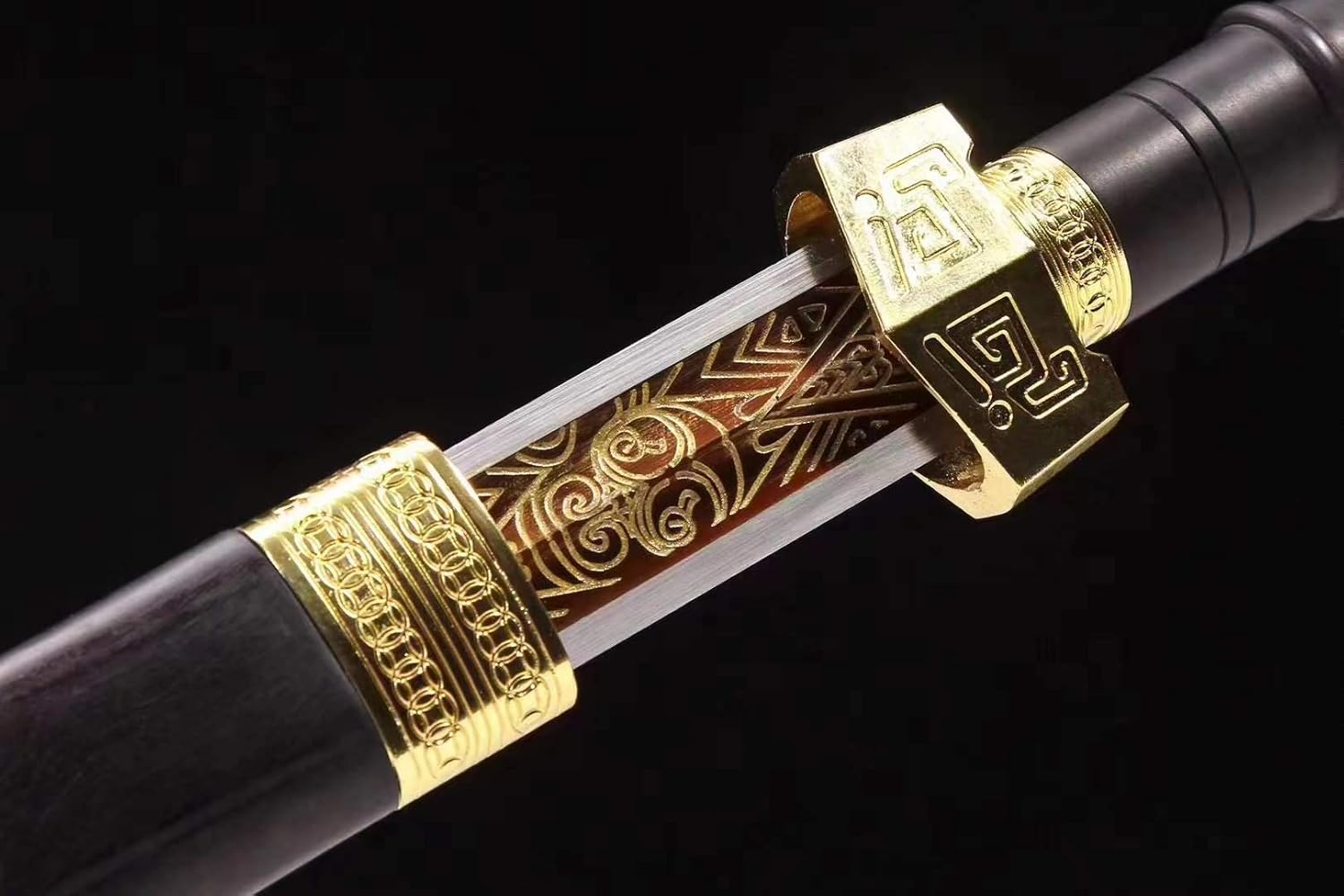 Qinshi Huang firstemperor espadas chinas forjadas hoja azul de acero de alto carbono