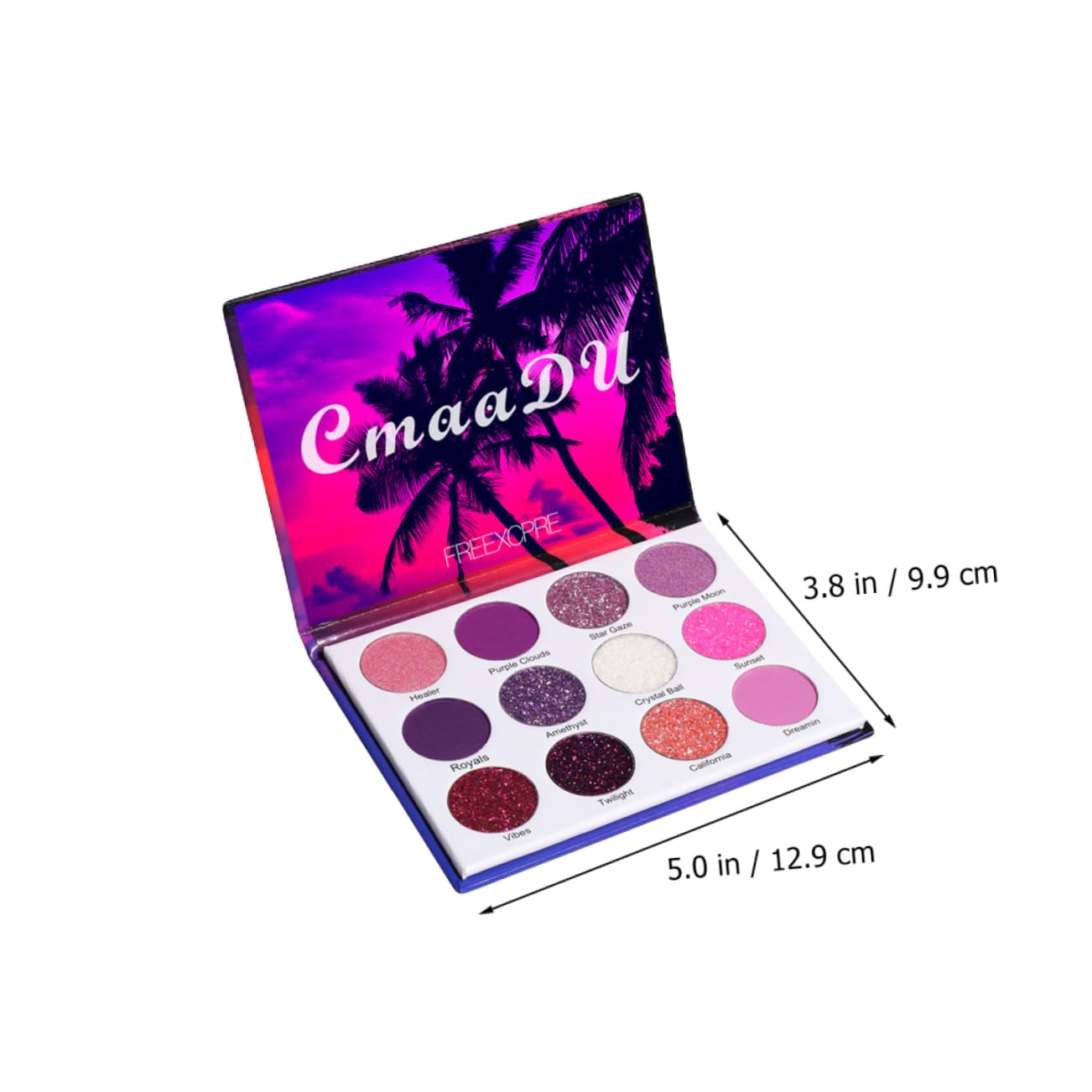 FOMIYES 1 caja paleta de sombra de ojos paleta de maquillaje bandeja de metal brillo sombra de ojos cosméticos paleta de sombra de ojos sombra de