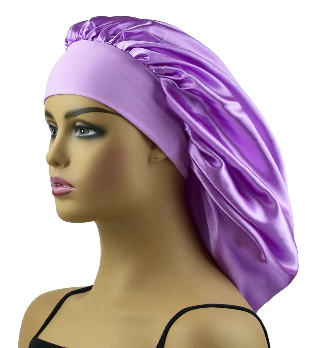 Gorro de seda para cabello largo durmiendo, gorro de satén para trenzas, gorro de dormir extra grande, gorras de noche de ducha XL