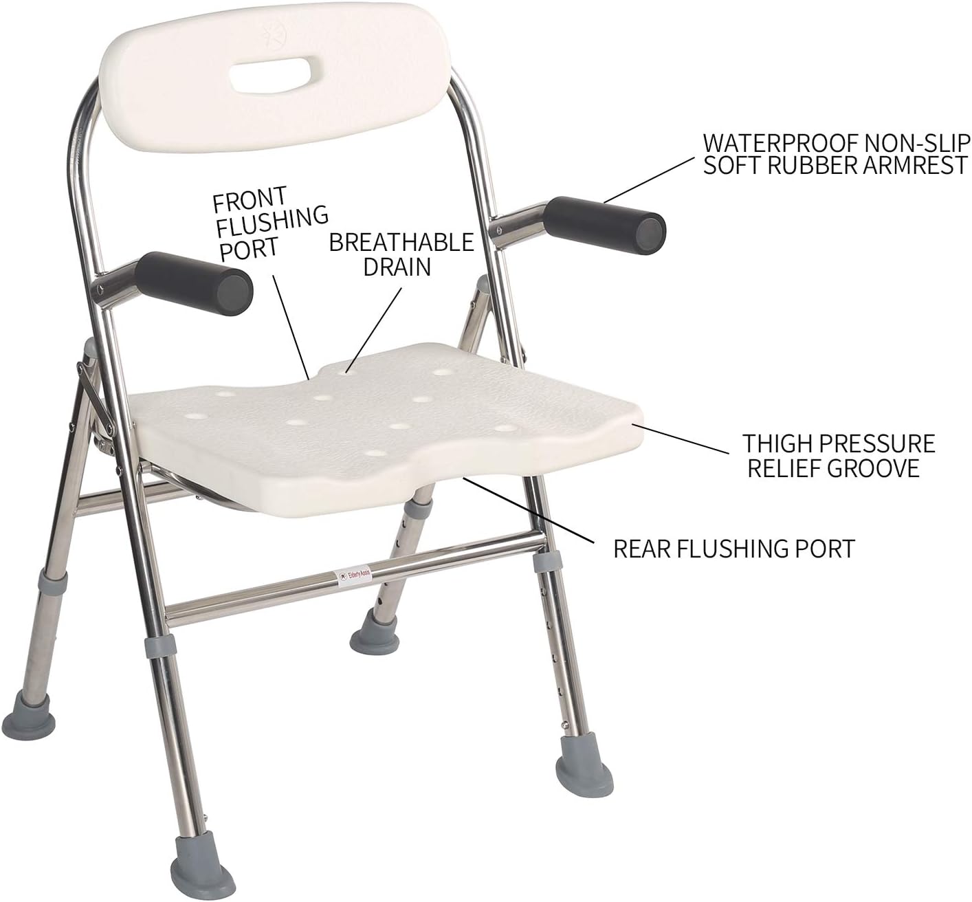 Asiento de ducha médico, silla de ducha ajustable, asiento de baño portátil, silla de ducha, asiento para personas mayores, discapacitados,