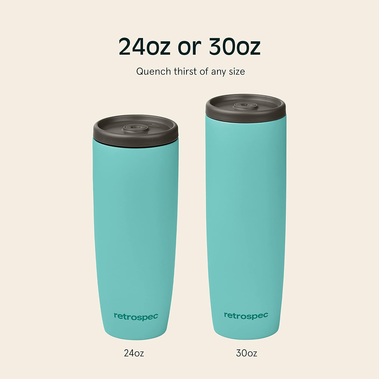 Retrospec Arroyo – Vaso térmico de acero inoxidable con tapa y pajita, reutilizable, aislado y reutilizable, taza de viaje para café helado, vasos