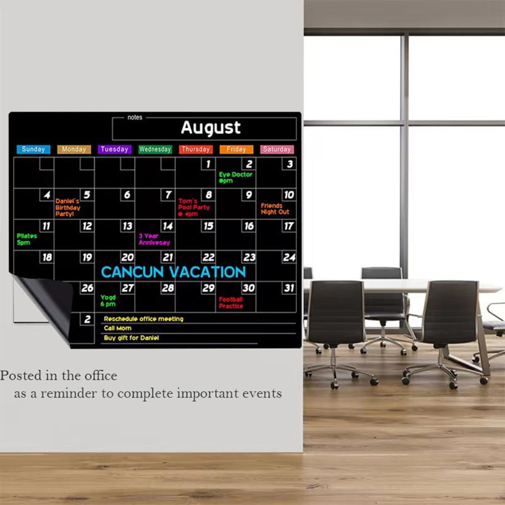 Magnetic Calendar for Fridge,3 Boards Fridge Calendar Dry Erase Set,Magnetic Monthly and Memo for Refrigerator,Markers and Big Eraser with Magnets