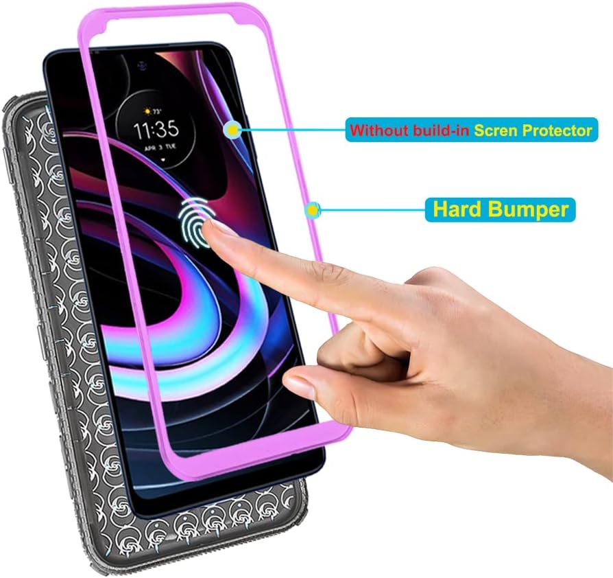 Asuwish Funda de teléfono para Moto E 2020 Motorola E7, híbrida, resistente, a prueba de golpes, dura, a prueba de caídas, cuerpo completo,