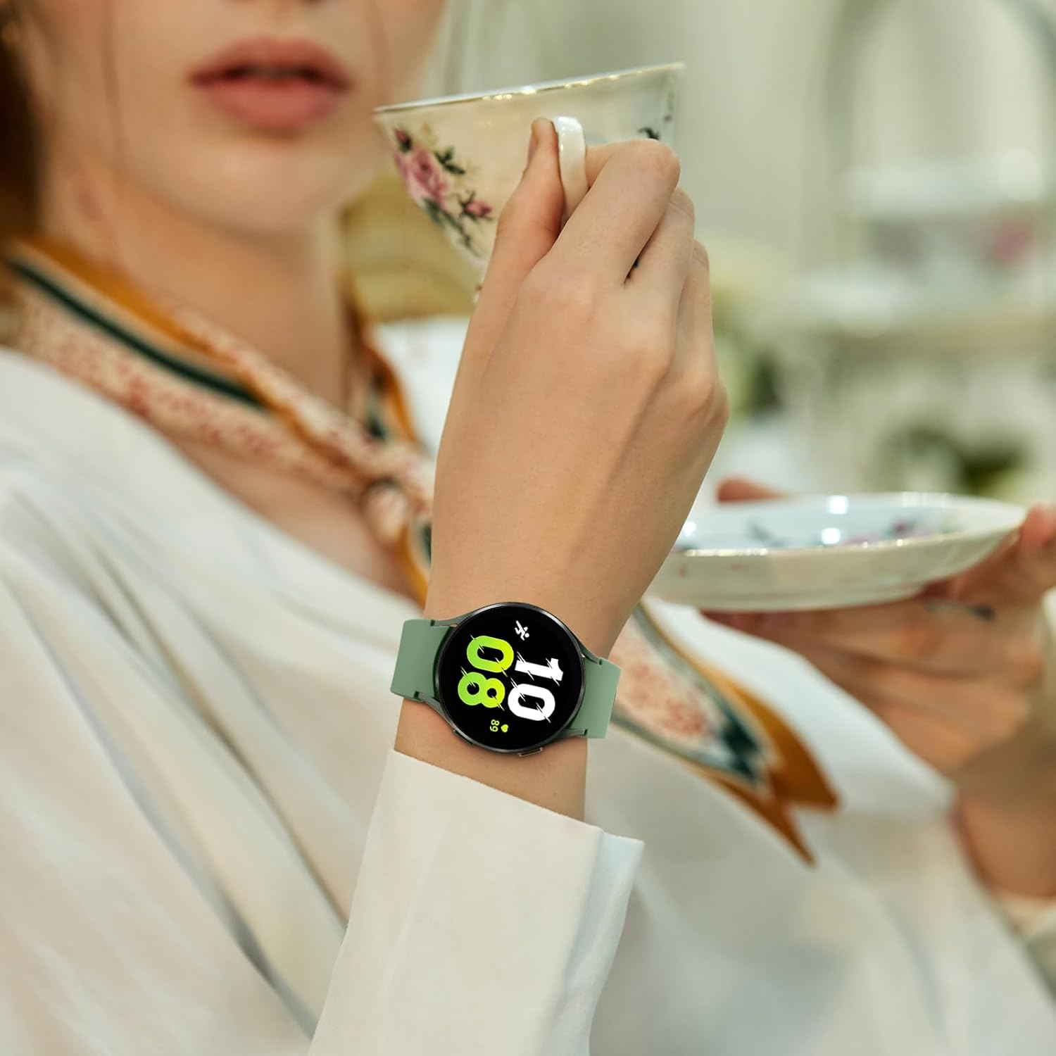 AK Correas compatibles con Samsung Galaxy Watch 7654 – 1.575 pulgadas, 1.732 pulgadas, 1.772 pulgadas, correa deportiva de repuesto de silicona para