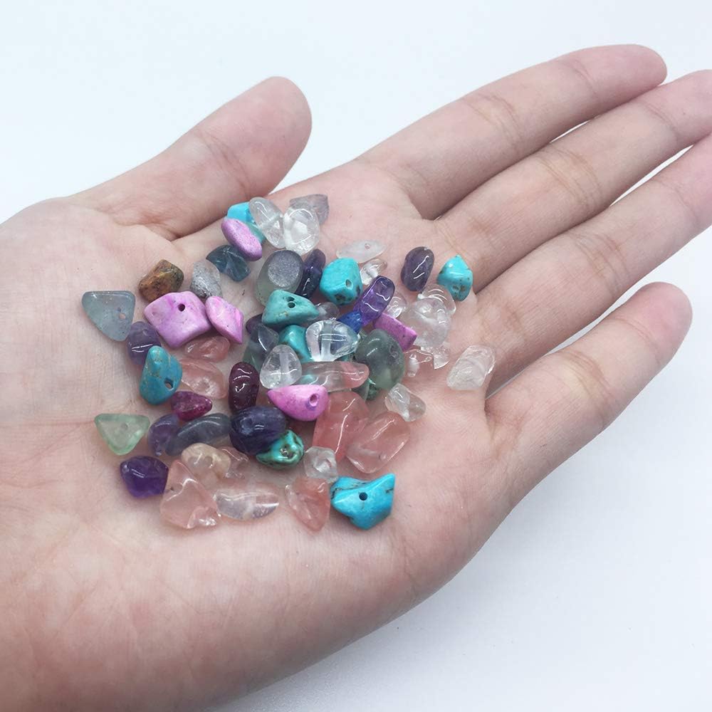 Cuentas de piedras preciosas naturales de forma irregular, chips de piedra de cristal, energía curativa para la fabricación de joyas (15-2)