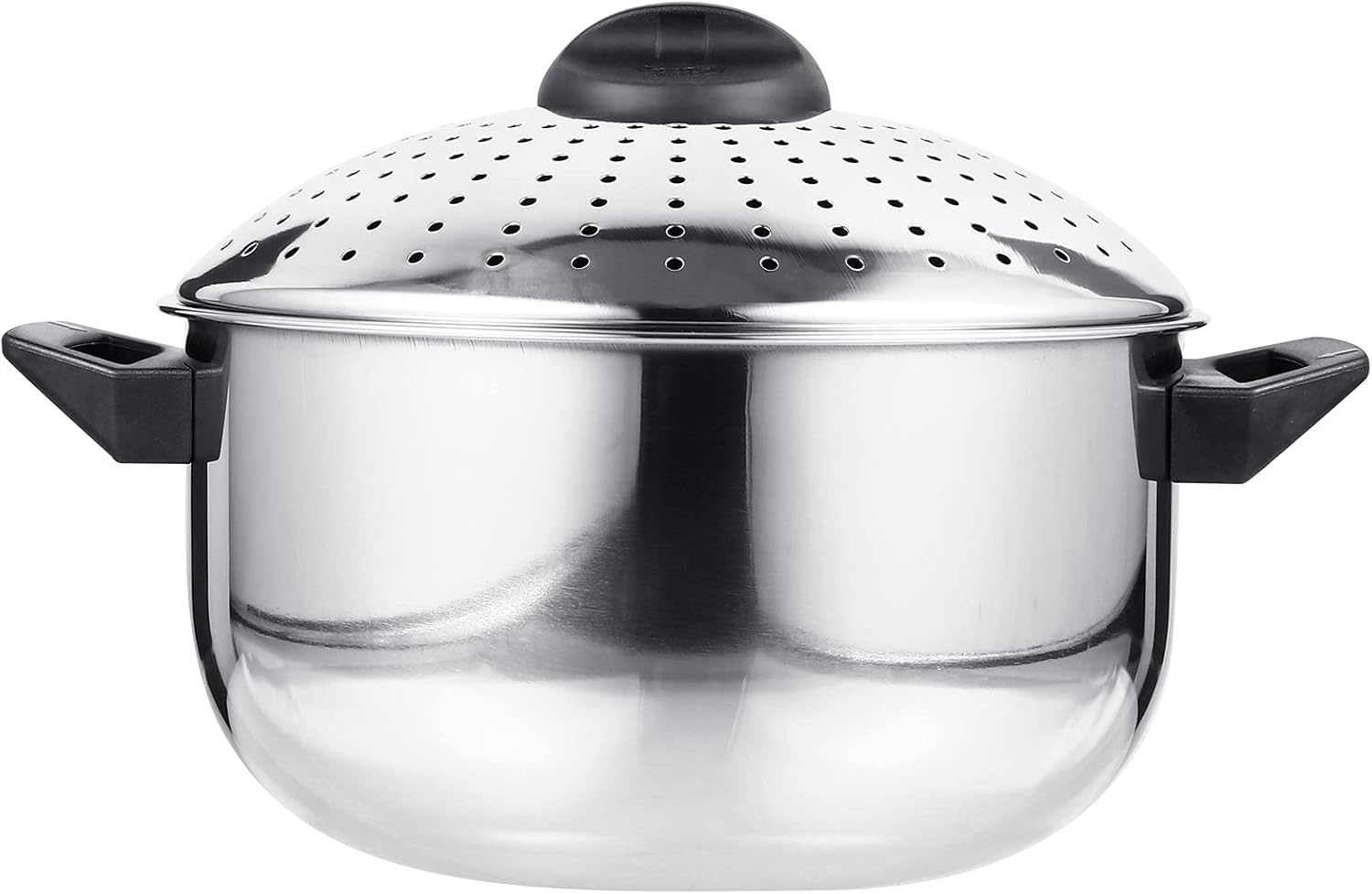 DOITOOL Olla para pasta de acero inoxidable con tapa de colador, olla antiadherente para espagueti, olla de cocina para cocinar pasta, fideos,