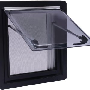CNCEST Puerta de ventilación con bisagras para caravana, caravana, cámper, 18 x 20 pulgadas, ventana de salida de autocaravana para caravana, CNCEST Puerta de ventilación con bisagras para caravana, caravana, cámper, 18 x 20 pulgadas, ventana de salida de autocaravana para caravana,