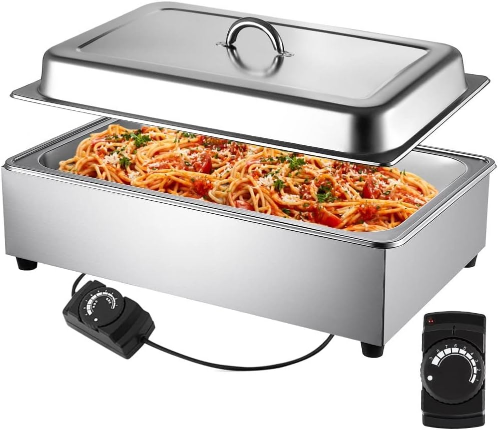 Mesa de vapor comercial para calentar alimentos con tapa, calentadores eléctricos de sopa de 1 olla de tamaño completo, equipo de buffet Bain Marie