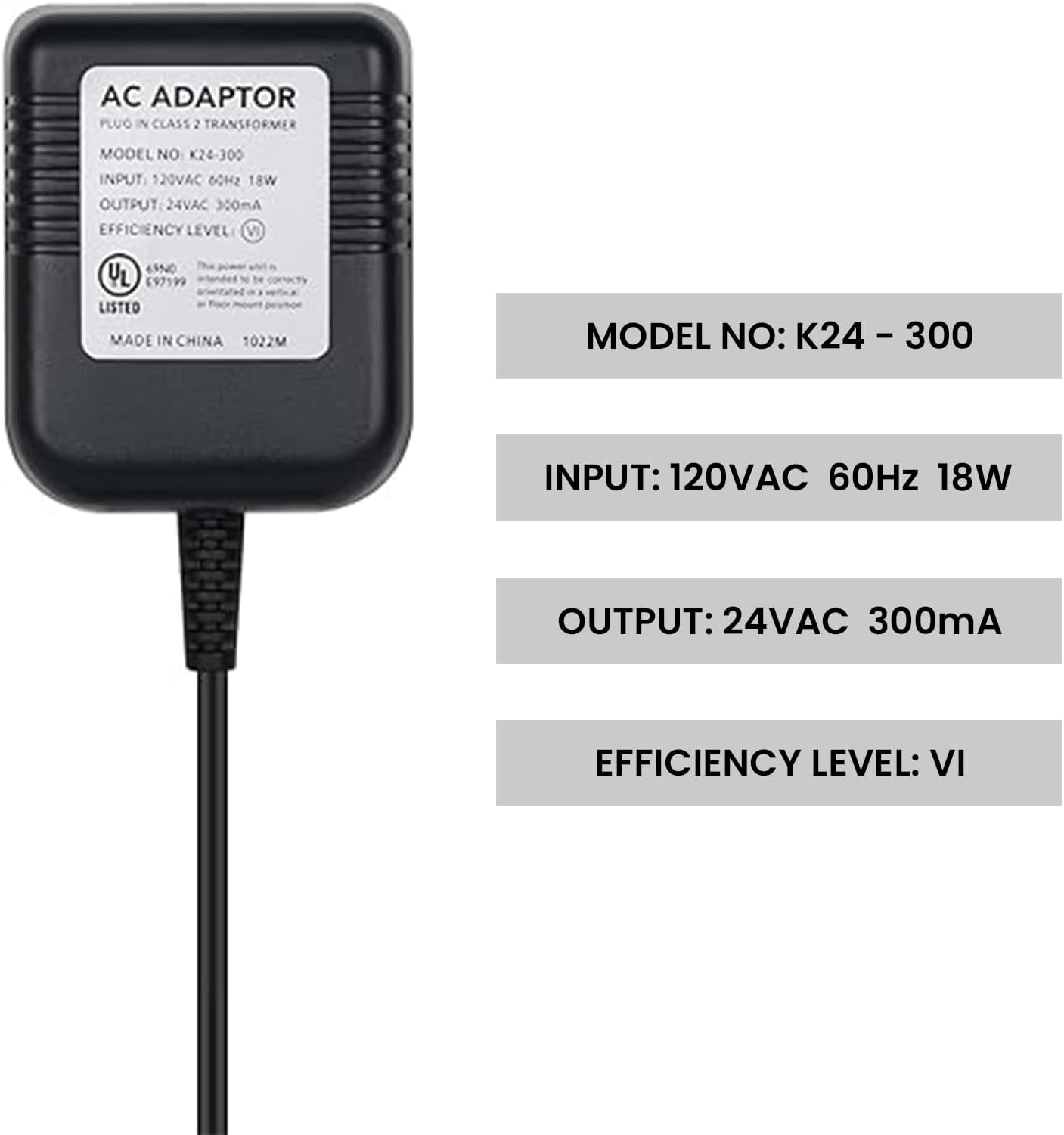 Degrii Transformador de 24 V adecuado para todos los termostatos inteligentes y timbres de timbre de anillo, compatible con termostato inteligente