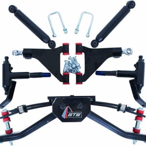 GTW Kit de elevación de carrito de golf con brazo en A doble de 4 pulgadas para modelos eléctricos EZGO RXV  Compatible con modelos eléctricos GTW Kit de elevación de carrito de golf con brazo en A doble de 4 pulgadas para modelos eléctricos EZGO RXV  Compatible con modelos eléctricos