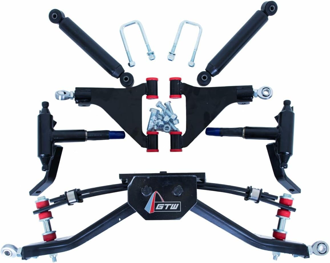 GTW Kit de elevación de carrito de golf con brazo en A doble de 4 pulgadas para modelos eléctricos EZGO RXV  Compatible con modelos eléctricos