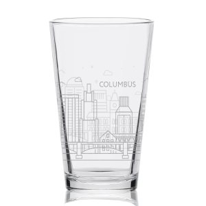 COLUMBUS OHIO SKYLINE Engraved Pint Beer Glass Minimalist City Sky Line Full Wrap Engraving Great Travel Gift Idea! COLUMBUS OHIO SKYLINE Engraved Pint Beer Glass Minimalist City Sky Line Full Wrap Engraving Great Travel Gift Idea!